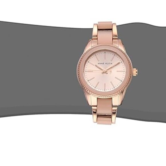 Luxury Women's Light Pink/Rose Gold Watch with Luminous Hands - 30m Waterproof - Picture 2 of 4